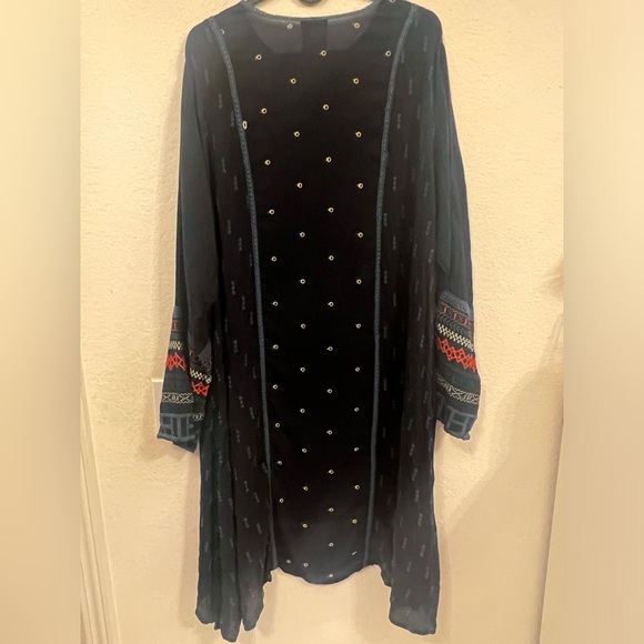 Johnny Was Sheer Embroidered  Dress - Picture 4 of 16